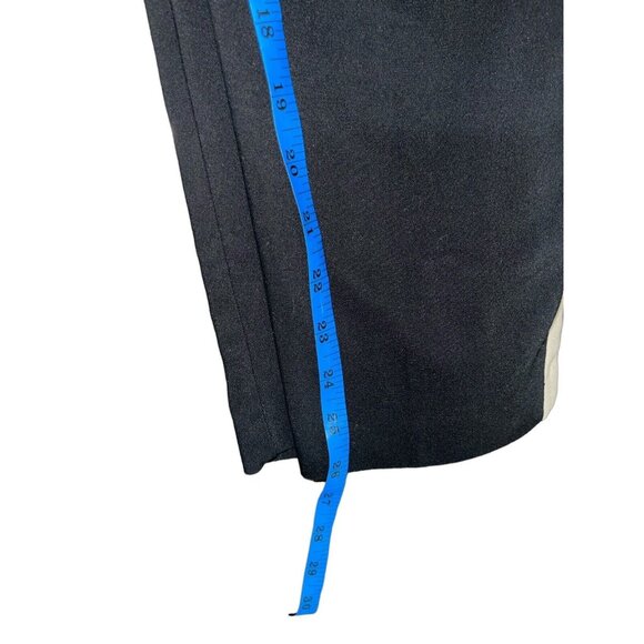 ZARA BASIC Women's Size Large Black Ankle Pants with White/Tan Side Stripes - Picture 12 of 14